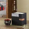 Ouro e prata artesanato de remendo errado cor de contraste bule guloso grande chá Kung Fu xícara de chá presente para casa xícara de chá perfumada