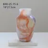 Ornamento de Vaso de Vidro de Barriga Grande com Tinta Colorida Fluida de Alta Qualidade Decorações para Sala de Estar Gabinete de TV Mesa de Jantar Arranjo de Flores com Cultura de Água