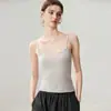 Camisola de Cachemira para Bebé Estilo Nuevo Otoño Invierno para Mujer Cuello en U Moda Delgado Sin Mangas Capa Interior Chaleco Camisa Base de Punto