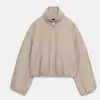 Roupas femininas europeias e americanas transfronteiriças, populares no AliExpress, jaqueta bomber macia da moda estilo francês