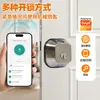 Fechadura Inteligente Estilo Americano com Design de Grafite, Bluetooth, Cartão de Proximidade, Senha, Impressão Digital, Fechadura Antifurto Totalmente Automática para Portas de Madeira e Ferro, Exportação