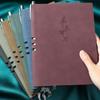 Bloc de notas de piel de oveja gruesa, cuaderno de notas imprimible con logotipo para reuniones de trabajo, caja de regalo, cuaderno de negocios A5