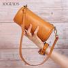 Bolso de Hombro de Piel de Vaca de Primera Capa Hecho a Medida de Fábrica, Cuero Curtido Vegetal, Bolso de Color Sólido para Mujer, Bolso Baguette Casual para el Trabajo, Bolso Cruzado