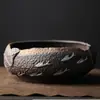 Cerámica Gruesa Lavado de Té Pez Dorado Juguete Tazón de Té Grande Lavado de Té Pincel de Lavado Tanque para Posos de Té Jianshui Tetera Juego de Té Kung Fu Combinación Cero