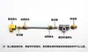 Conector de boquilla de grasa extendido, alojamiento de rodamiento extendido, conector de bomba de lubricación para maquinaria agrícola, tubo de nailon, salida doble fija de aluminio, 1/8 de pulgada