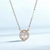 Colar de Prata Esterlina Coração Pulsante Feminino Estilo Ins Pingente de Cristal Luz Luxo Design de Nicho Corrente para Clavícula Versátil Joia