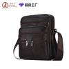 Bolsa de Ombro Masculina de Couro Genuíno, Bolsa Transversal Masculina Casual de Alta Qualidade, Bolsa Carteiro Masculina para o Dia a Dia