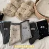 Meias de Lã Outono e Inverno com Punhos de Renda, Meias Femininas de Algodão Puro Meia-Panturrilha, Suaves e Simples, Meias Cinza Versáteis, Meias de Plush