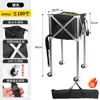 Marco de Tenis Plegable Multicolor Carrito de Tenis de Aleación de Aluminio Carrito Colorido Móvil Portátil con Bolsa de Almacenamiento