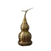 Entrada de Sala de Estar Oficina Calabaza de Cobre Hueca de la Fortuna Adornos de Artesanía Metálica Calabaza de la Fortuna de Latón con Base