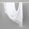 Lenço Longo de Viscose com Renda Vintage Estilo Francês, Xale Versátil e Elegante para Proteção Solar, Lenço Longo da Moda Feminina