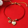 Ojo de Gato Año del Tigre Año del Tigre Pulsera Tejida de Cuerda Roja Pulsera de Mano Femenina Diseño Nicho de Tigre Cuerda de Mano Regalo para Pareja