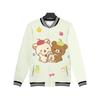 Traje de Béisbol Nuevo Otoño e Invierno Personaje de Dibujos Animados Rilakkuma Oso Lindo Estampado 3D Chaqueta Abrigo de Manga Larga