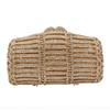 Bolso de Noche Nuevo Estilo Transfronterizo Incrustado de Diamantes, Estuche Duro Metálico Hueco Bolso de Diamantes, Bolso de Mujer de Comercio Exterior, Bolso de Mano para Vestido de Banquete
