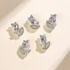Broca de tulipa de liga resistente para contas com furo reto de quatro furos DIY corrente para celular chaveiro corrente de bolsa acessórios
