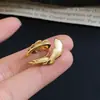 Metal Chapado en Oro Real de 18 Quilates Pluma Ear Cuff Europeo y Americano Transfronterizo Clip para Hueso de la Oreja Sin Perforación Lujo Ligero Sensación de Alta Gama Pendiente para Mujer