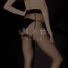 [Rong] Meias pretas plus size podem ser usadas por garotas cheinhas de até 100,00 kg, ultra finas, de seda fiada no núcleo, invisíveis, totalmente transparentes, para mulheres, verão, fundilho em U