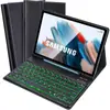 Adequado para Samsung Tablet A9+ 11 polegadas Capa Protetora X210/X216 Teclado Bluetooth Retroiluminado Estojo de Couro com Slot para Caneta