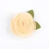 Clip de oreja de flor amarilla dulce francesa, flequillo de hada, pasador de niña, pinza lateral, rollo de tela no tejida de temperamento, rosa