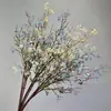 Planta Artificial Rama Única Rama de Sauce Sala de Estar Decoración de Arreglo Floral Exhibición Rama de Eucalipto Sauce Nieve