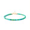 [Verde Primavera] Pulsera Extremadamente Fina Diseño de Nicho Femenino Forma Cuadrada Retro Turquesa Pulsera Turquesa Verde Fresco
