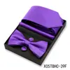 Conjunto de Presente Masculino com Gravata Lisa e Gravata Borboleta de 4 Peças Caixa para Casamento Terno Formal Gravata Decorativa Venda Quente Transfronteiriça em Estoque