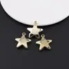 Ccb Galvanizado Agujero para Colgar Estrella de Cinco Puntas Colgante DIY Collar Hecho a Mano Llavero Colgante Material para Joyería Accesorios Pequeños