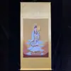Venta al por mayor de Pinturas Tradicionales Chinas, Caligrafía y Pintura Antiguas, Thangka, Pinturas Religiosas de Brocado y Seda, Pinturas Colgantes del Bodhisattva Guanyin, Ya Enmarcadas, Disponibles para Dropshipping