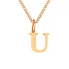 Nuevo Collar de Acero Inoxidable de 26 Letras de Amazon, Cadena para Clavícula Moderna y Versátil, Collar para Pareja con Apellido en Stock