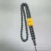 Nueva Cadena de Suéter Lanyard para Hombres y Mujeres, Cordón de Collar de Obsidiana Artificial, Cuerda con Colgante de Jade para Vendedores Ambulantes