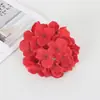 27 piezas de tela de lana molida cabeza de flor de hortensia flor de simulación festival de flores fila de flores de camino de boda decoración de base de pared flor artificial venta al por mayor
