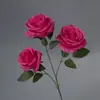 Flores Artificiales, Rosa Anna de Tres Cabezas, Arreglo Floral de Piso para Salón de Bodas, Decoración del Hogar, Flores Falsas, Venta al por Mayor desde Fabricante, Flores de Seda para Hotel