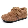 Clan Yue Nuevo Invierno Zapatos de Piel para Mujer Más Terciopelo Engrosado de Moda Versátiles Cómodos Suela Suave Cálidos Zapatos de Algodón para Mujer