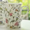 Tazas de porcelana de hueso tazas de cerámica creativas pareja un par tazas de agua tazas de leche tazas de café para el desayuno tazas para cepillos de dientes con taza