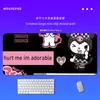 Kuromi Melody Mouse Pad Grande Dibujos Animados Niñas Lindas Oficina Teclado Pad Borde Cerrado Goma Antideslizante Alfombrilla de Mesa