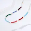 Elegante Collar de Clavícula de Cristal Multicolor Versátil Collar de Perlas de Agua Dulce con Cuentas para Mujer Joyería de Moda Transfronteriza Venta al por Mayor
