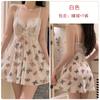 Guiruo Ropa Interior Sexy Deseo Puro Estampado de Mariposas Encaje Sexy Transparente Camisón Uniforme Hot Deep V 4917