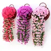 Enredaderas Decorativas de Flores Artificiales, Orquídeas Colgantes Simuladas para Pared, Flores para Cestas Colgantes, Flores de Seda, Enredaderas de Flores, Varios Tamaños, Venta al por Mayor de Fabricantes