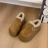 Botas de nieve de suela gruesa para mujer, que aumentan la altura, con forro de felpa y acolchado extra, de la nueva colección de invierno 2026, un estilo popular de mocasines y botas de nieve
