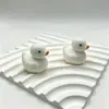 Figurinha de Pato Colorida Grande Transfronteiriça Desenho Animado Animal 3D Pingente Artesanal Acessório Peças de Resina DIY Decoração