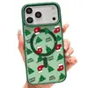 Funda Magnética para Teléfono Navideña Verde 18 Funda para Teléfono MagSafe Bloqueo de Color Piel Magnética iPhone 18 PROMAX