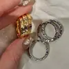 Anillo Popular de Hielo Triturado de Xiaohongshu para Mujer, Diseño de Nicho, Lujo Ligero, Gama Alta, Anillo Láser Super Brillante