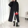 Nuevo Abrigo de Lana Largo Estilo Coreano con Cuello Alto para Mujer Otoño/Invierno 2026, Chaqueta de Lana Holgada, Engrosada, Cálida, Adelgazante