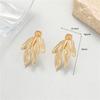Accesorios de perlas DIY de alto nivel transfronterizos aguja de plata S925 flor de iris aretes cepillados aretes soporte vacío semiterminado