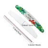 Lixa de Unha em Formato de Meia-Lua com Estampa Floral, Lixa de Unha com Lixa Dupla Face, Tira Moldadora e Polidora Durável e que Não Solta Partículas para Nail Art