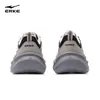 Tênis Feminino Hongxing Erke 2026 Novo Modelo Cinza Rosa Sapatos de Mãe Patchwork de Couro e Malha Casual Sapatos de Pai