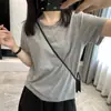 ¡Básicos Versátiles! Camiseta casual de manga corta, cuello redondo, corte ajustado, de algodón con diseño de copo de nieve, refrescante y transpirable, para mujer, verano