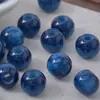 Cuentas redondas de gran agujero con degradado de tinta de imitación jade, chapado en oro, estilo antiguo, cuentas sueltas, accesorios para pulseras DIY hechos a mano