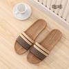 M-1 Sandalias de Lino a Rayas Onduladas para Fondo de Lavabo de Primavera y Otoño de Algodón Lino para Interior Hogar Cuatro Estaciones