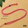 Hebilla Ping An Cuerda de Jade Fina Colgante Versátil Cordón Cadena de Cuello Ajustable para Hombres y Mujeres Cuerda de Jade de Cera de Abeja Dorada